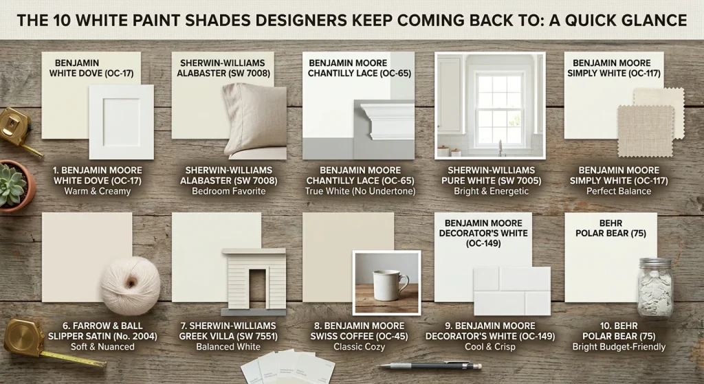 The 10 White Paint Shades Designers Keep Coming Back To