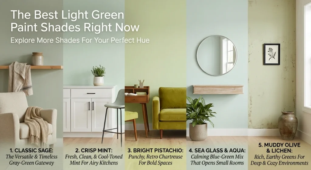 Light Green Paint Ideas, Room by Room