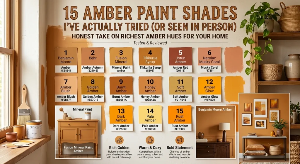 Amber Paint Colors 15 Stunning Shades & Expert Room Ideas for a Warm, Golden Glow (2027 Guide)