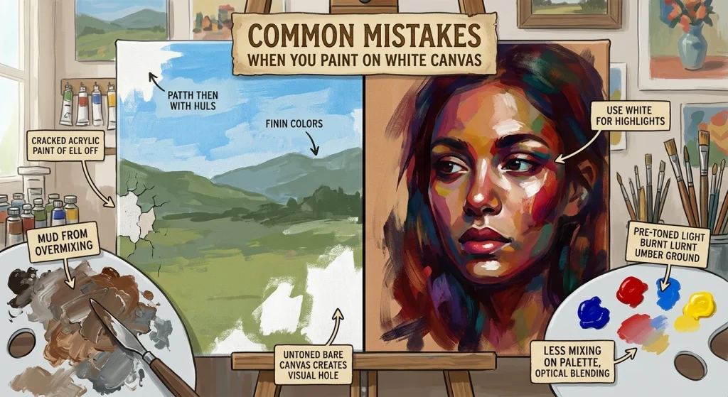 Paint on White Canvas Essential Techniques for Artists